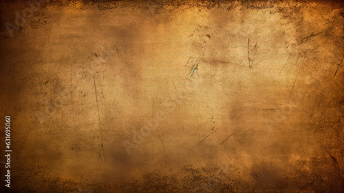 Old Bronze Sheet: A Vintage and Grunge Material with Scratches and Stains AI Generated 