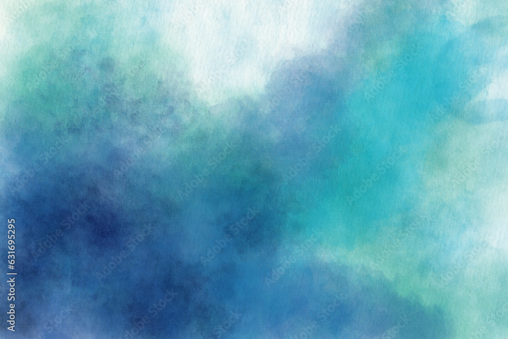 Fototapeta premium blue and green watercolor background