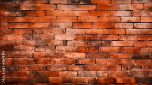 Old and Weathered Brickwork  A Vintage and Textured Wall Pattern in Red and Brown  AI Generated 