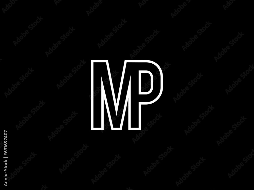 Initial MP letter Logo Design vector Template. Monogram or letter mark MP logo Design Initial MP letter Logo Design vector Template. Monogram or letter mark MP logo Design