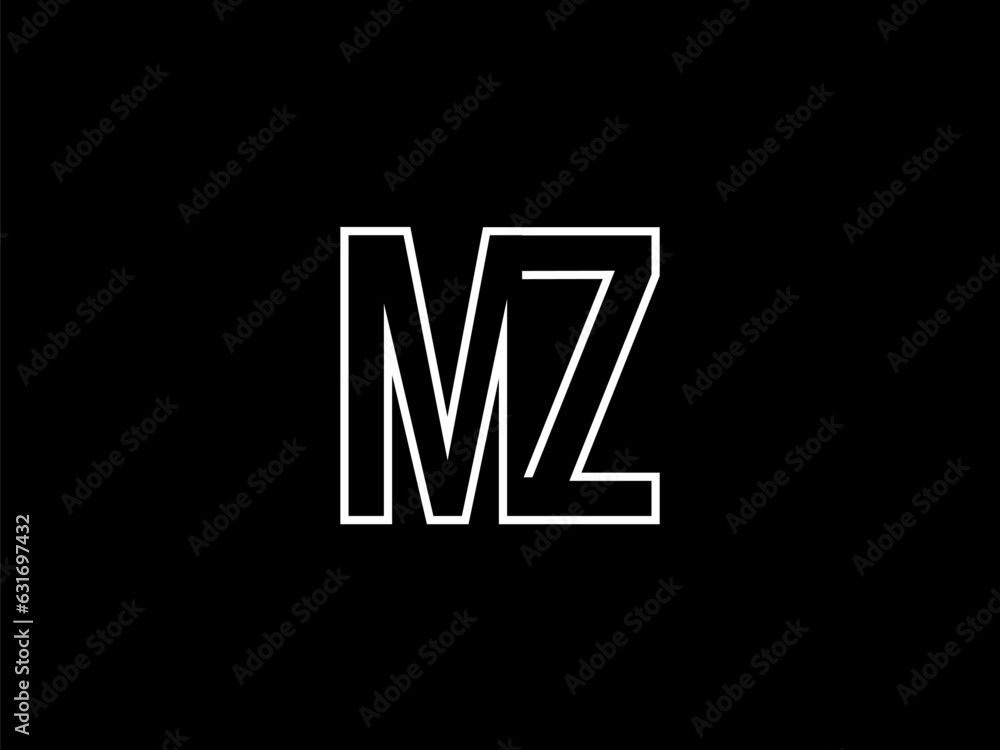 Initial MZ letter Logo Design vector Template. Monogram or letter mark MZ logo Design Initial MZ letter Logo Design vector Template. Monogram or letter mark MZ logo Design