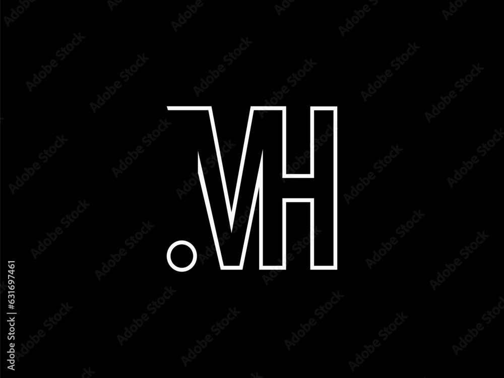 Initial MH letter Logo Design vector Template. Monogram or letter mark MH logo Design Initial MH letter Logo Design vector Template. Monogram or letter mark MH logo Design