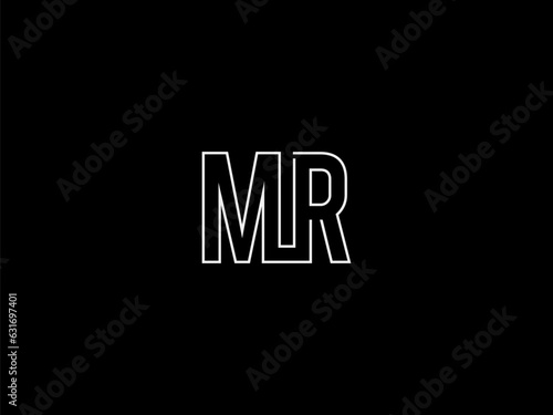 Initial MR letter Logo Design vector Template. Monogram or letter mark MR logo Design