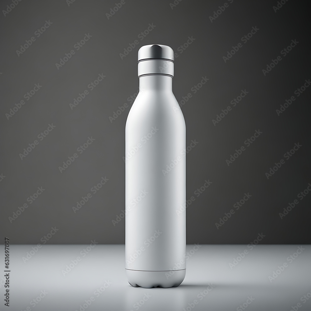 steel white bottle isolated steel white bottle isolated