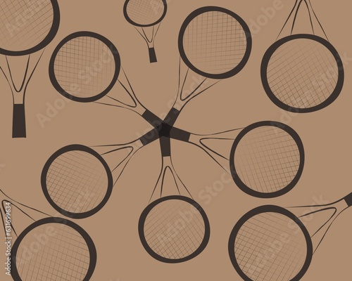 tennis racket and balls