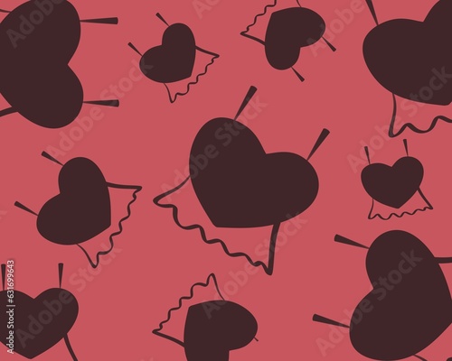 seamless pattern with hearts