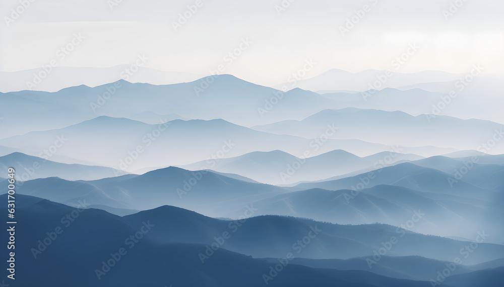 Endless mountain ranges, scenic background, layers of mountains, landscape