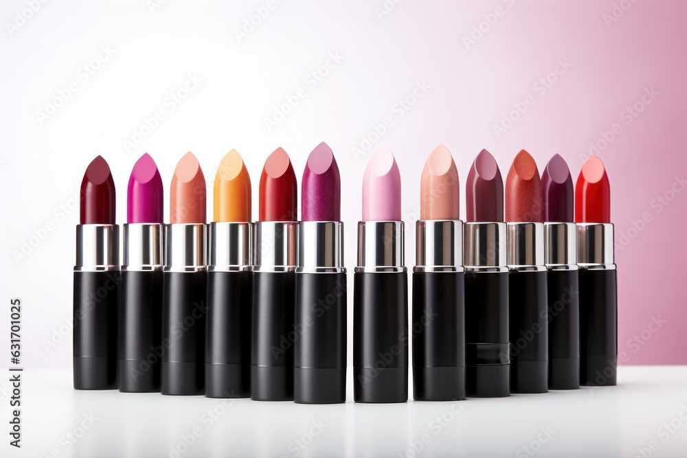 Assortment of lipsticks. AI generated Assortment of lipsticks. AI generated