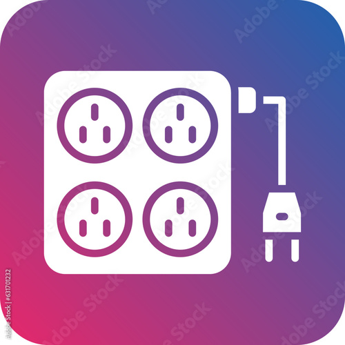 Vector Design Extension Cord Icon Style