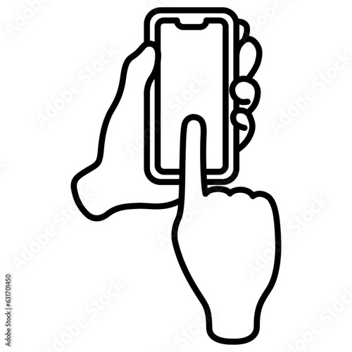 hands holding smartphone