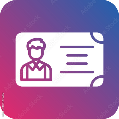 Vector Design ID Card Icon Style