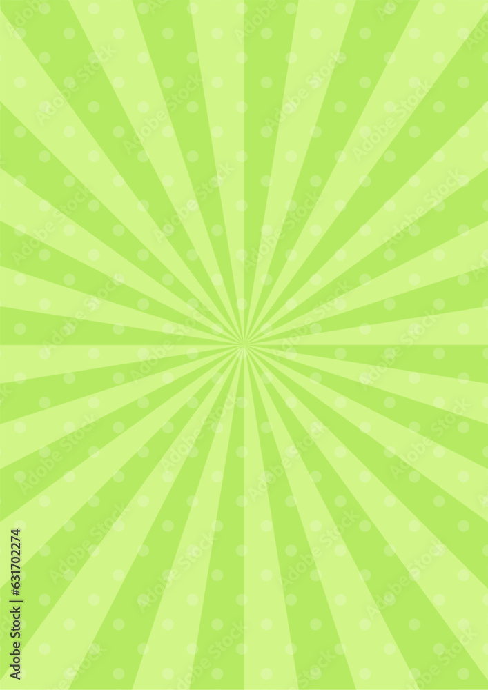 集中線　シンプル　使いやすい 　縦  黄緑　緑　ベクター　背景　