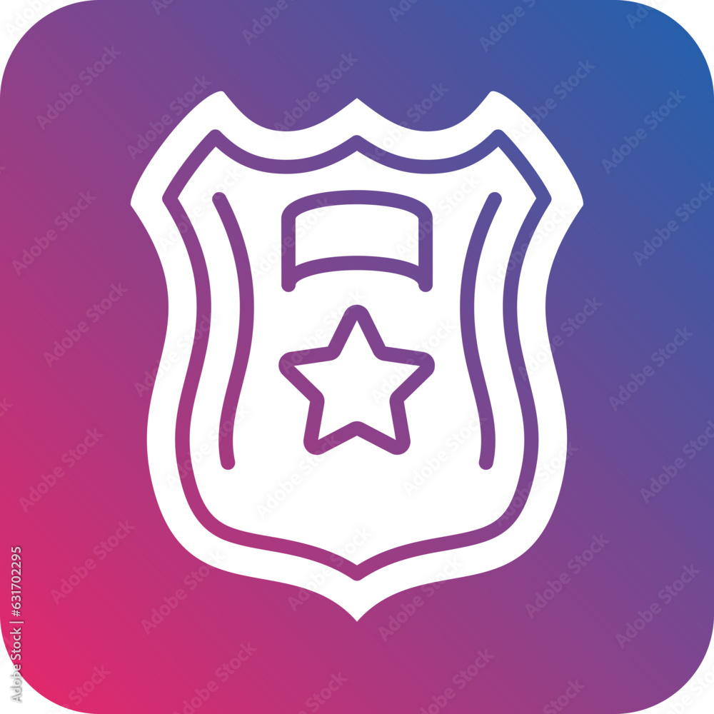 Vector Design Police Badge Icon Style