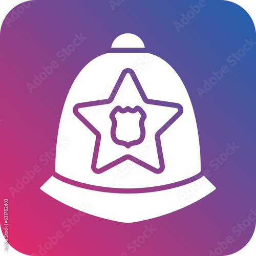 Vector Design Police Helmet Icon Style