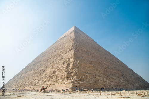 Landscape of the Giza pyramids photo