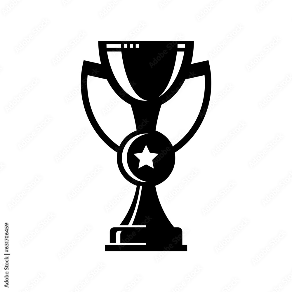 Vector winner cup. Trophy line icon. Symbol or emblem. vector illustration Vector winner cup. Trophy line icon. Symbol or emblem. vector illustration