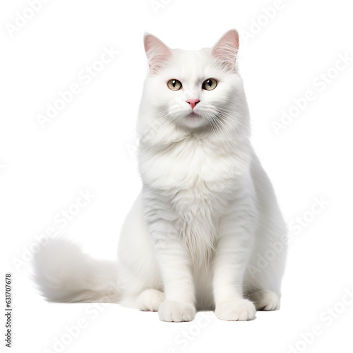 white cat isolated