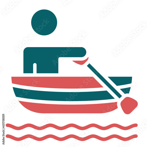 Vector Design Rowing Boat Icon Style