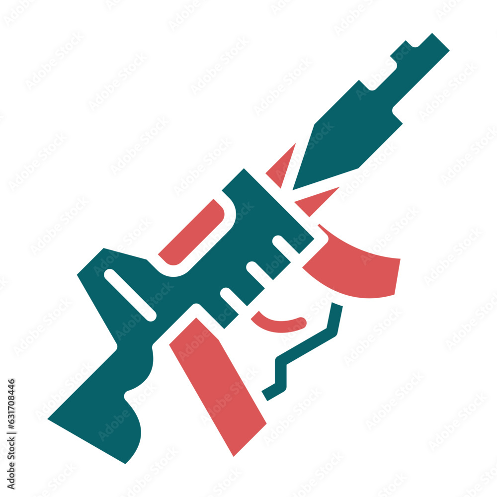 Vector Design Light Machine Gun Icon Style Vector Design Light Machine Gun Icon Style