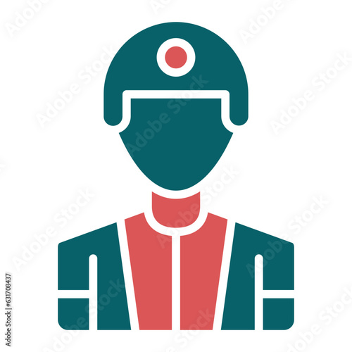 Vector Design Male Player Icon Style