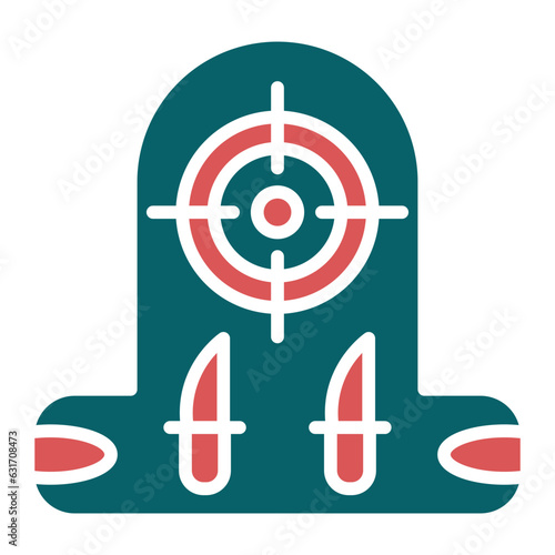 Vector Design Red Dot Sight Icon Style