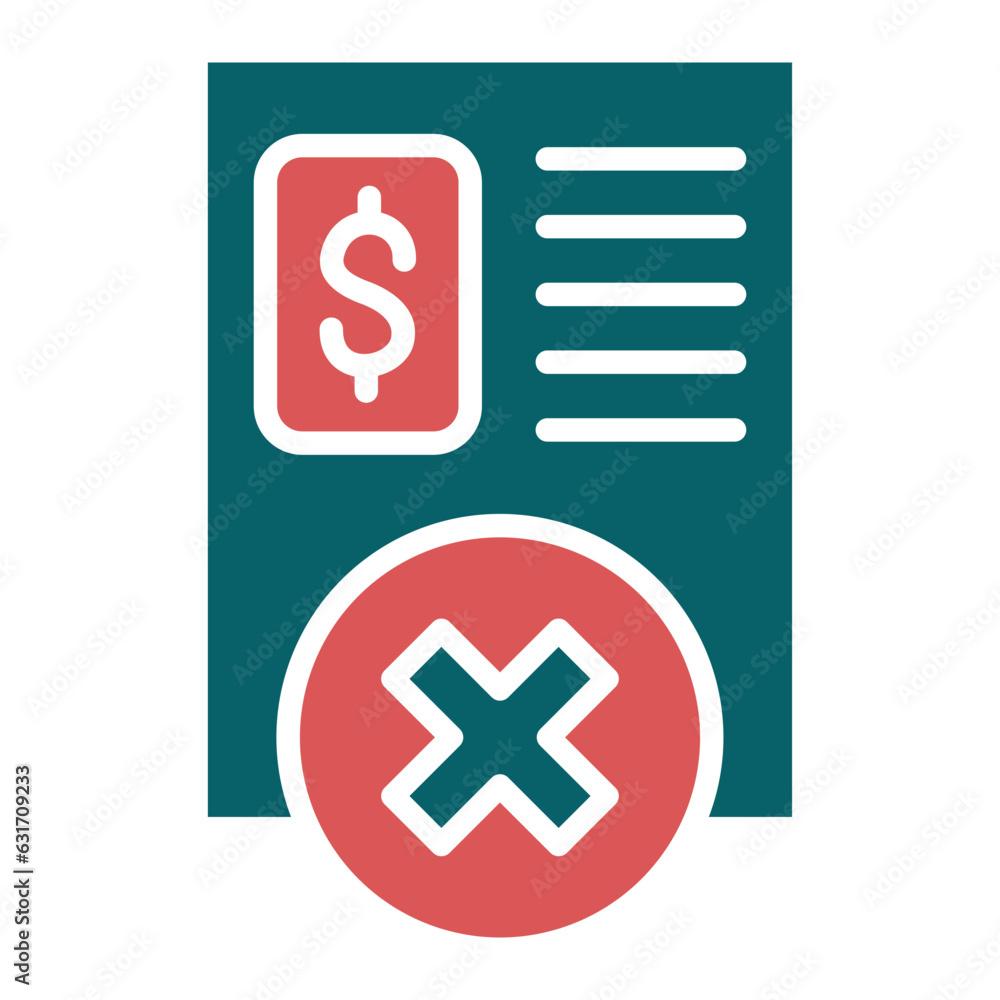 Fototapeta premium Vector Design Early Termination Fee Icon Style