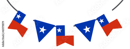 Chile Decor Flag