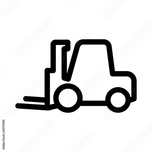 Forklift Car line icon