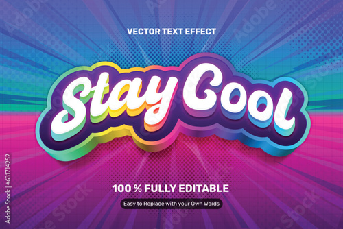 Colorful Stay Cool Rainbow Text Effect
