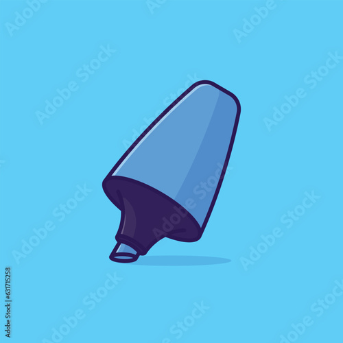 Highlighter simple cartoon vector illustration education tools concept icon isolated