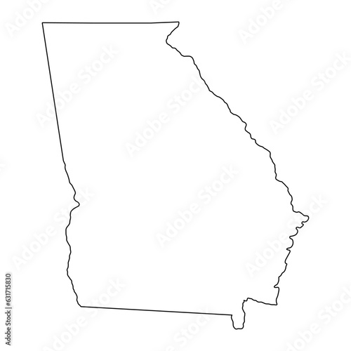 Georgia map shape, united states of america. Flat concept icon symbol vector illustration