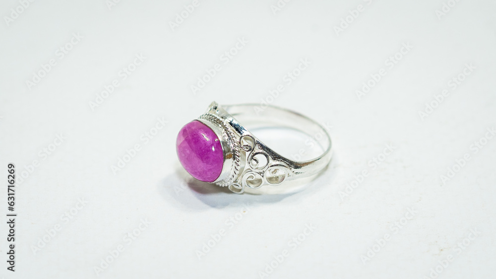 Beautiful handmade jewelry display on white background Beautiful handmade jewelry display on white background
