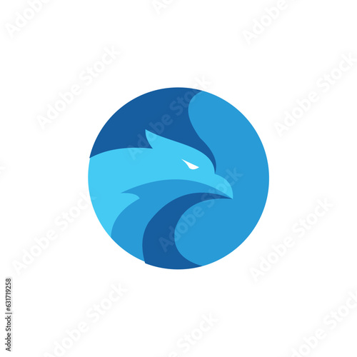 falcon vector abstract design logo