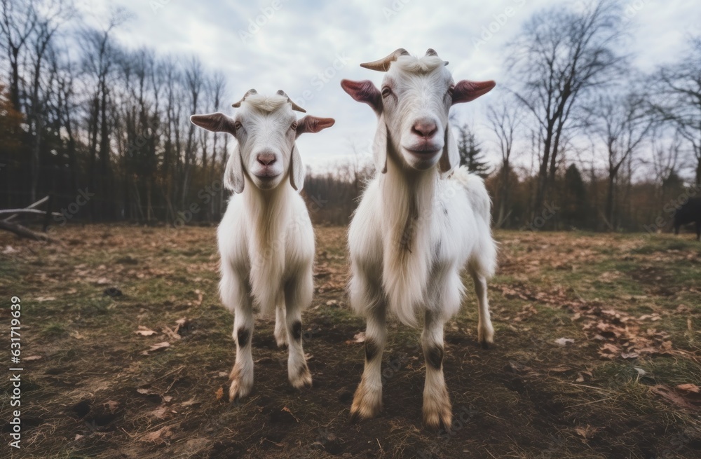 Fototapeta premium Funny goats portrait