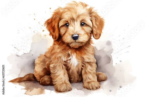 Cute goldendoodle dog