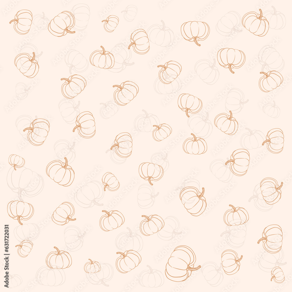 hand drawn flat pumpkin pattern background hand drawn flat pumpkin pattern background