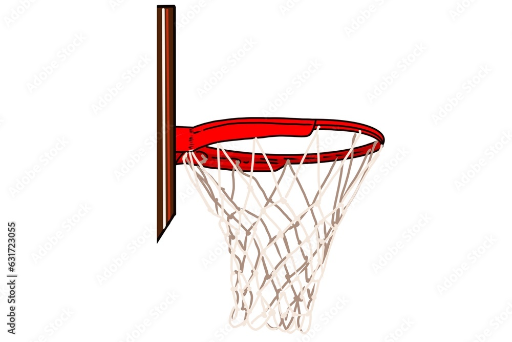basketball hoop and ball