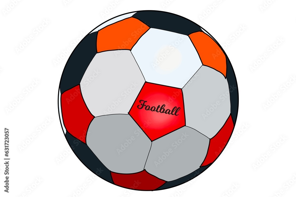 red soccer ball