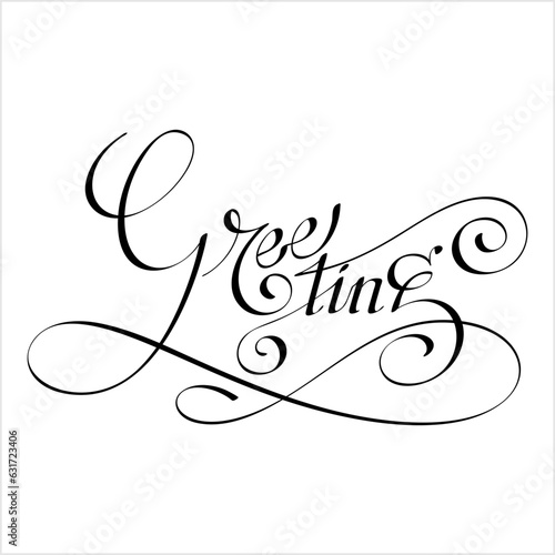 Greeting Hand Drawn Pen Ink Style M_2203002