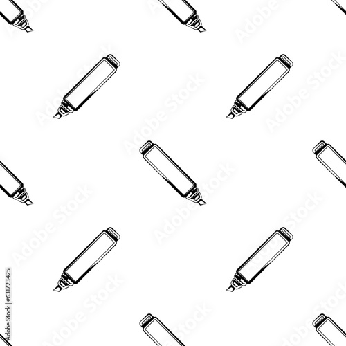 Marker Pen Icon Seamless Pattern M_2203003