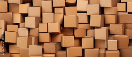 Many brown cardboard boxes with space for writing on them.