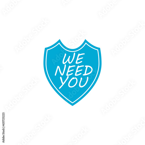 Free Download We need you shield isolated on transparent background - GFXLoad