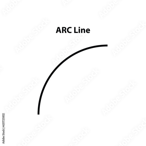 ARC circle line. vector illustration on white background