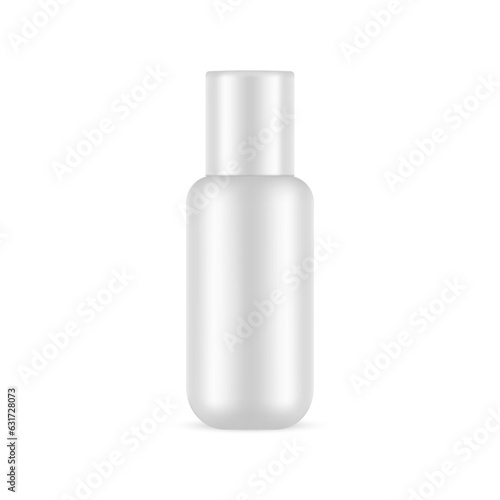Blank Cosmetic Packaging Bottle for Lotion or Oil, Isolated on White Background. Vector Illustration