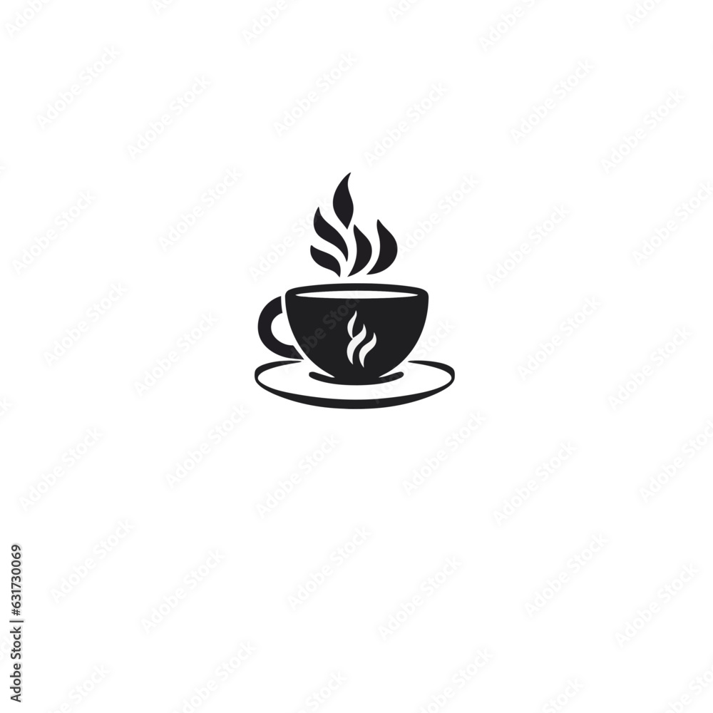 Vector logo of coffe shop, minimalistic, black and white Vector logo of coffe shop, minimalistic, black and white