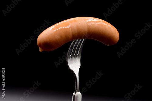 Bockwurst auf Gabel