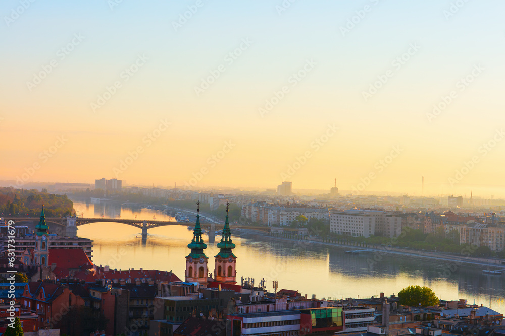 Sunrise view of Budapest