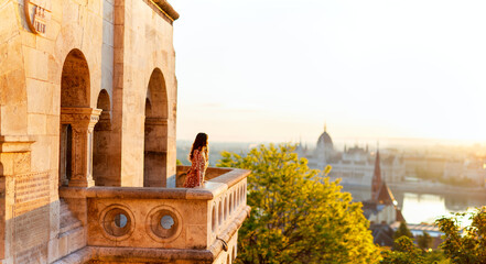 Beautiful woman in Budapest