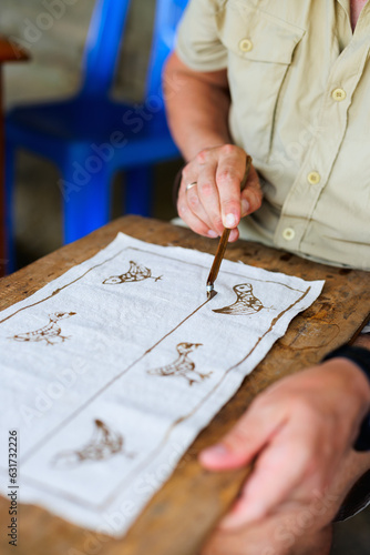 Process of making Hmong batik