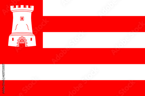 Flag of Alkmaar city and Municipality (North Holland or Noord-Holland province, Kingdom of the Netherlands, Holland) Alckmar